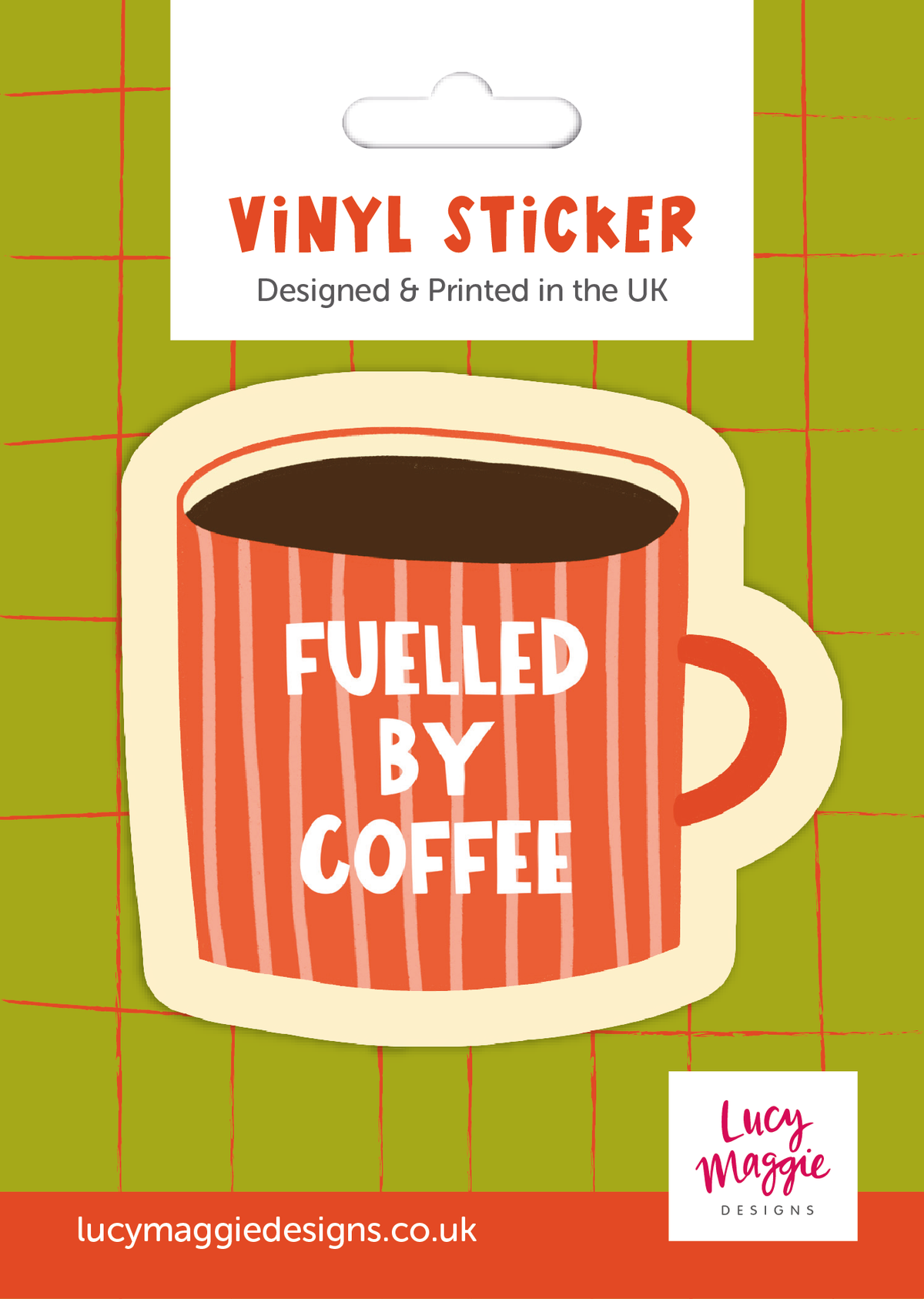 Fuelled By Coffee Vinyl Sticker