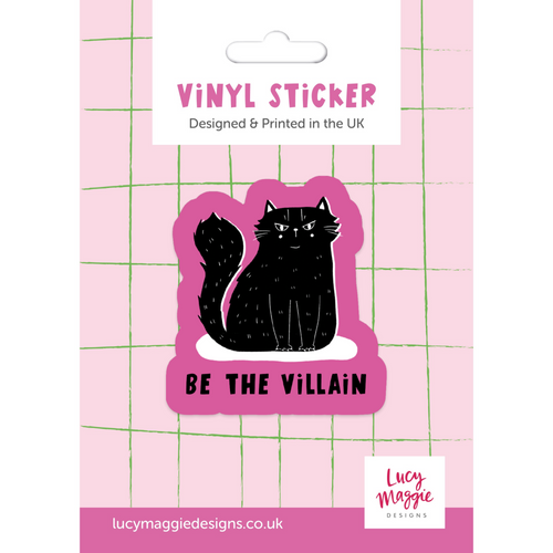 Be The Villain Cat Vinyl Sticker