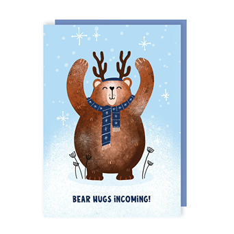Bear Hugs Incoming Christmas Card