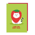 Love You Berry Much Cat Card
