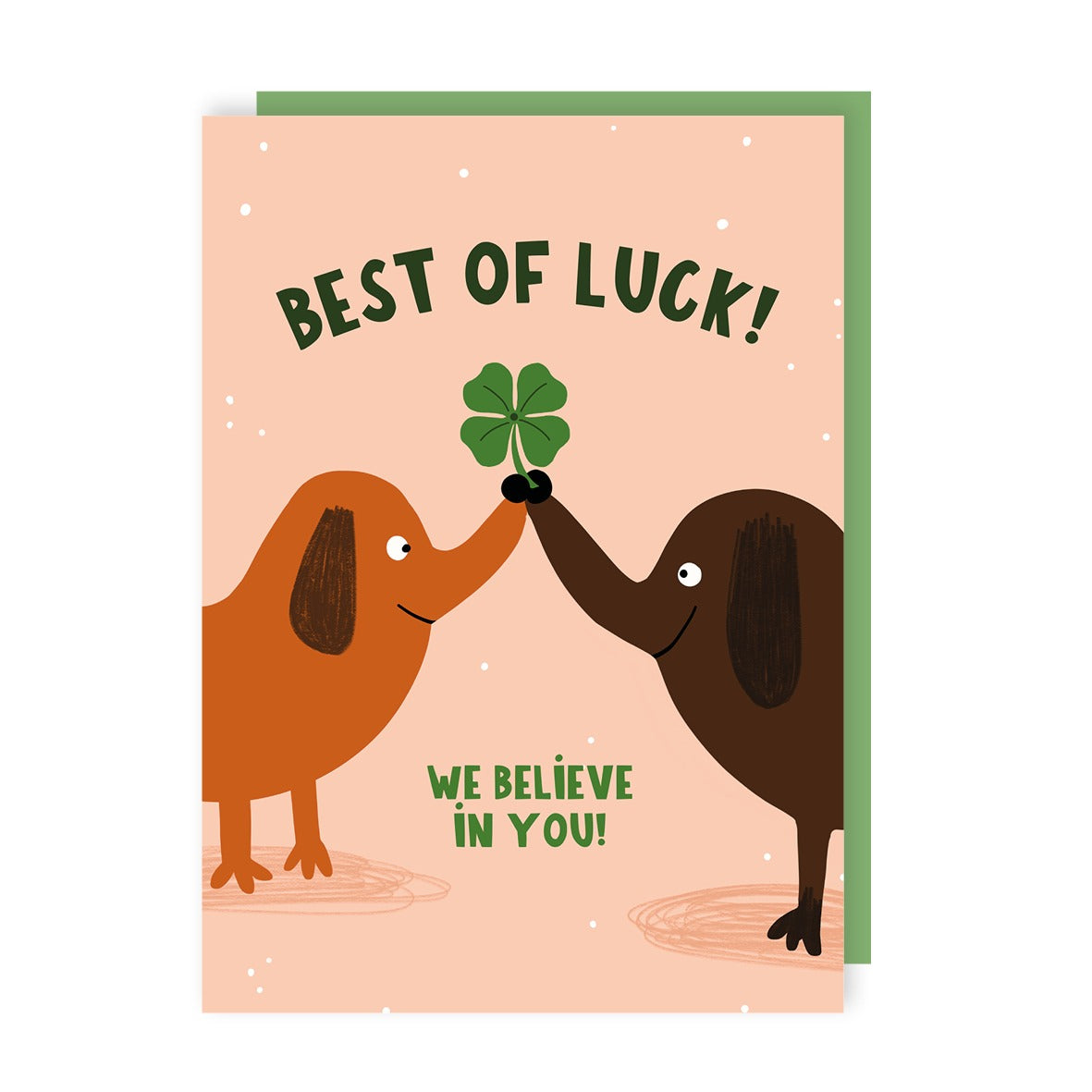Best Of Luck Sausage Dog Card