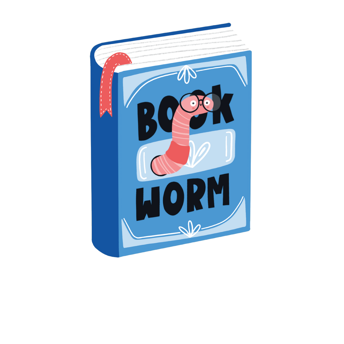 Book Worm Vinyl Sticker