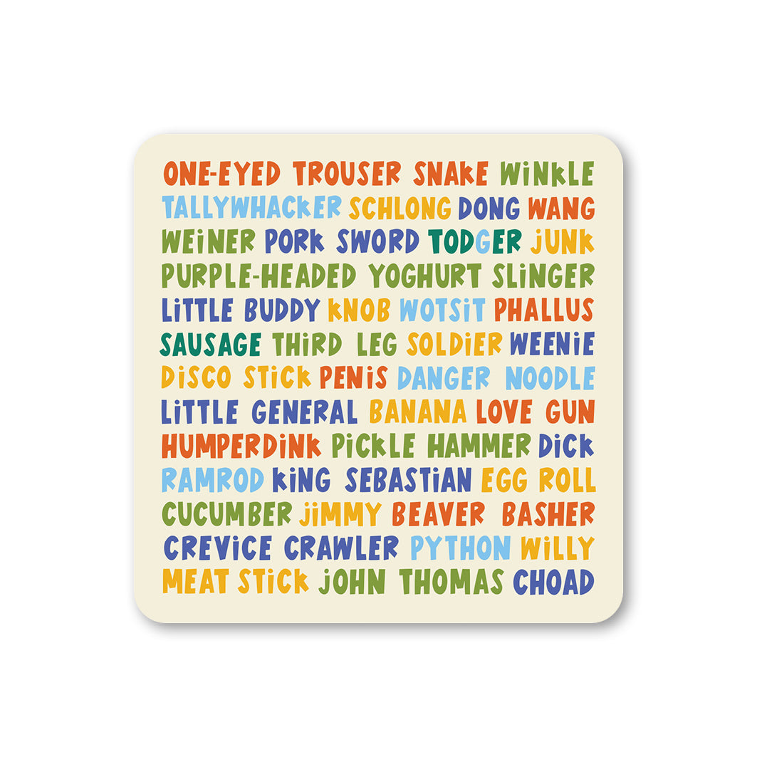 Boy's Bits Coaster