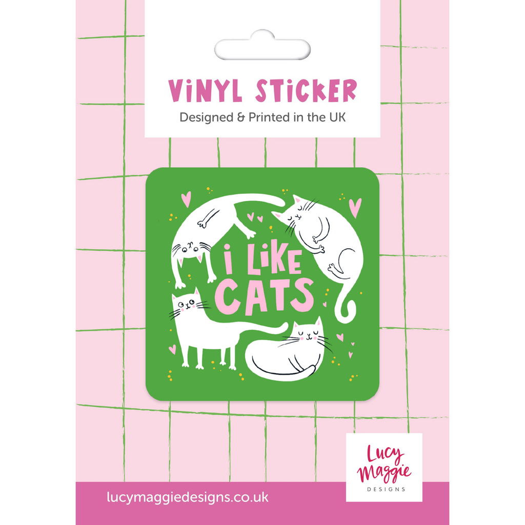 I Like Cats Vinyl Sticker