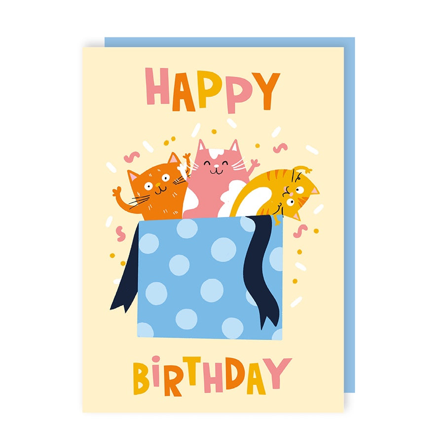 Cats Present Birthday Card