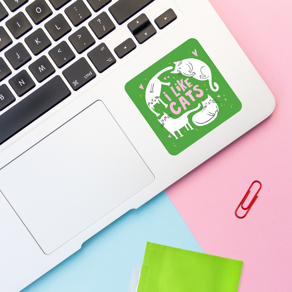 I Like Cats Vinyl Sticker