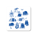 Cats, Books and Plants Coaster