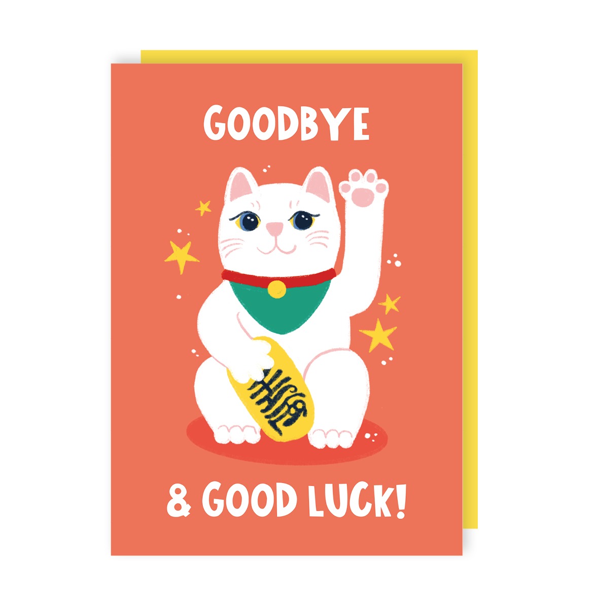 Lucky Cat Good Luck Card
