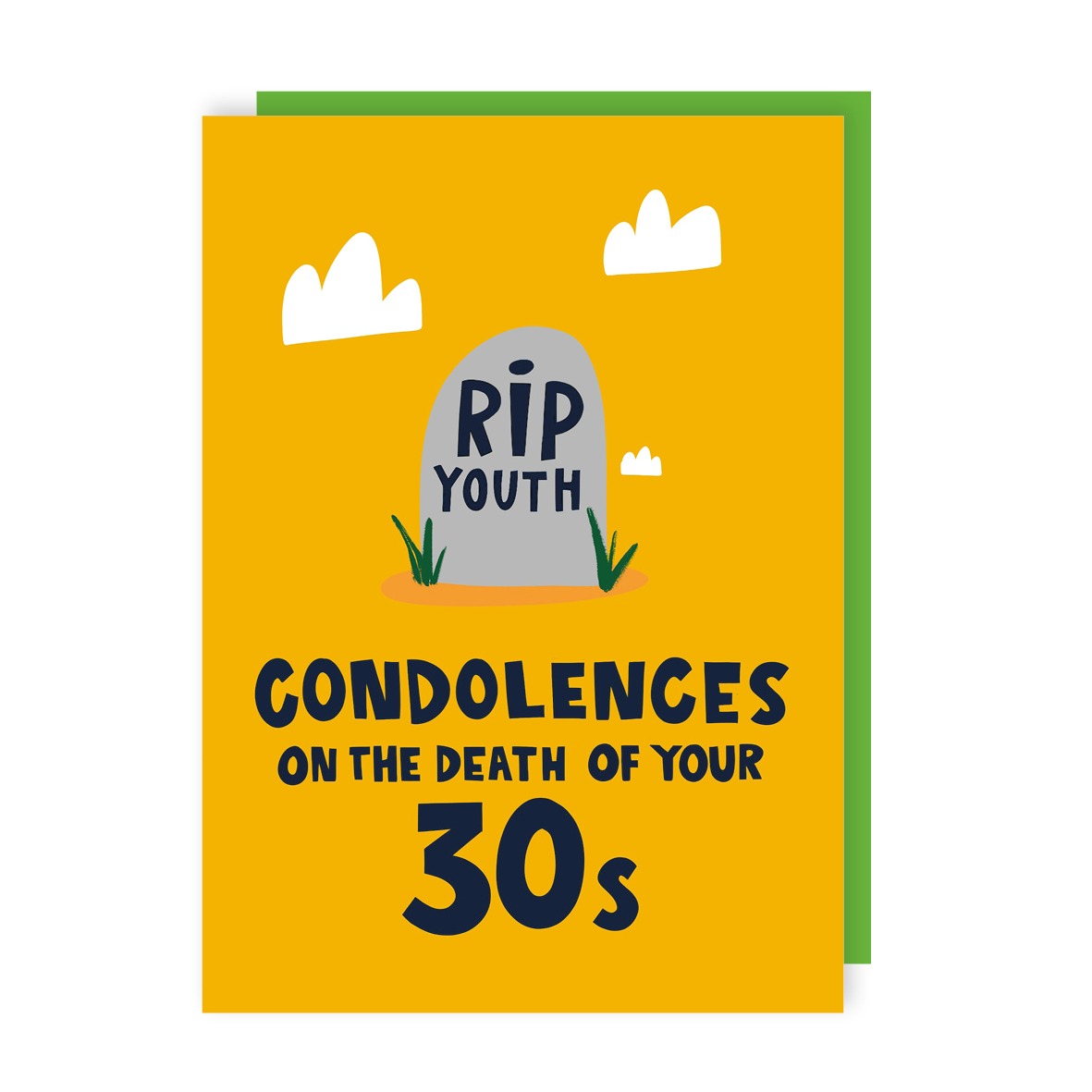 Condolences 30s Birthday Card