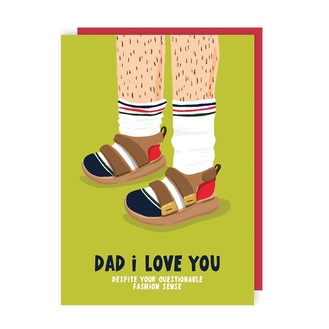 Dad Fashion Socks and Sandals Father's Day Card