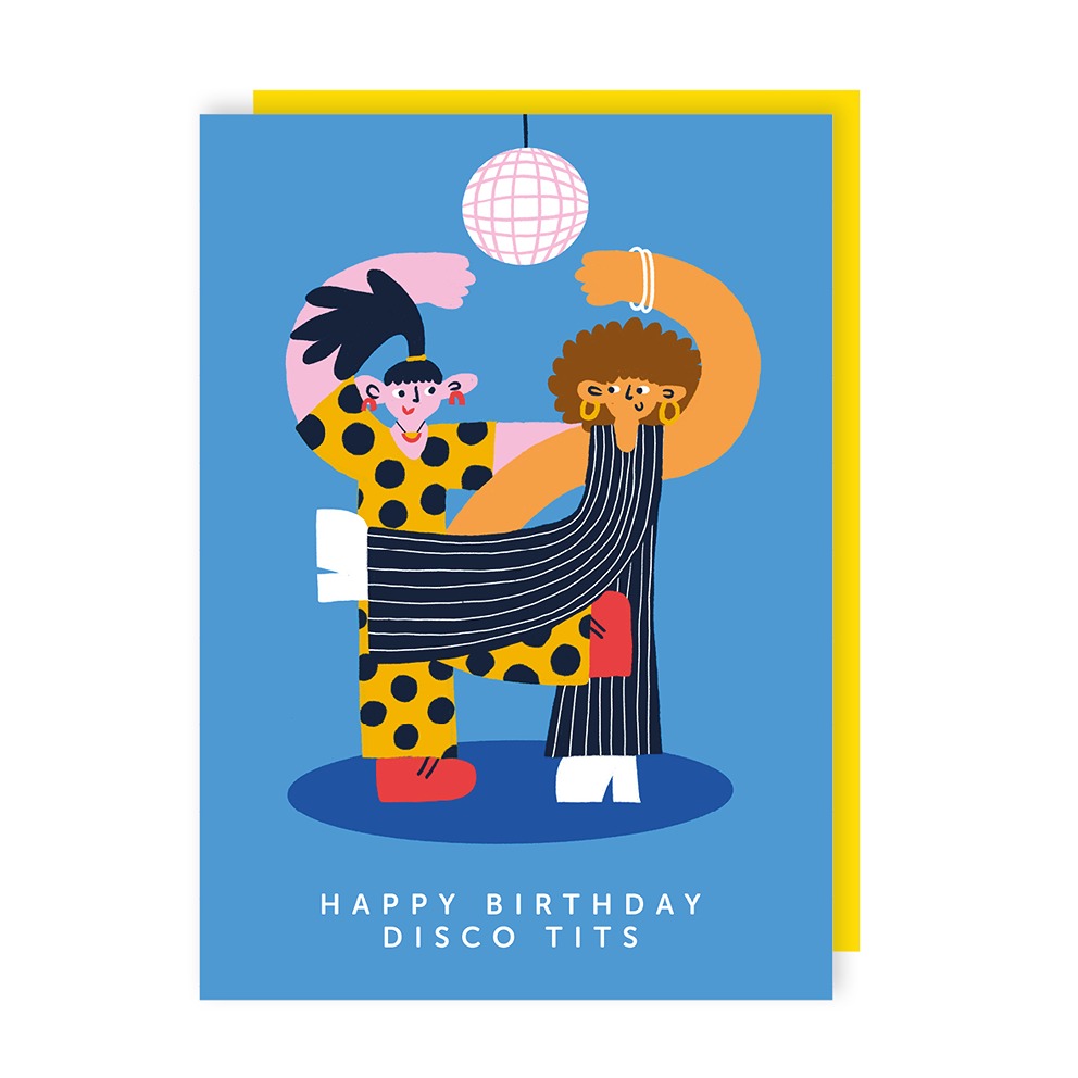 Disco Tits Birthday Card