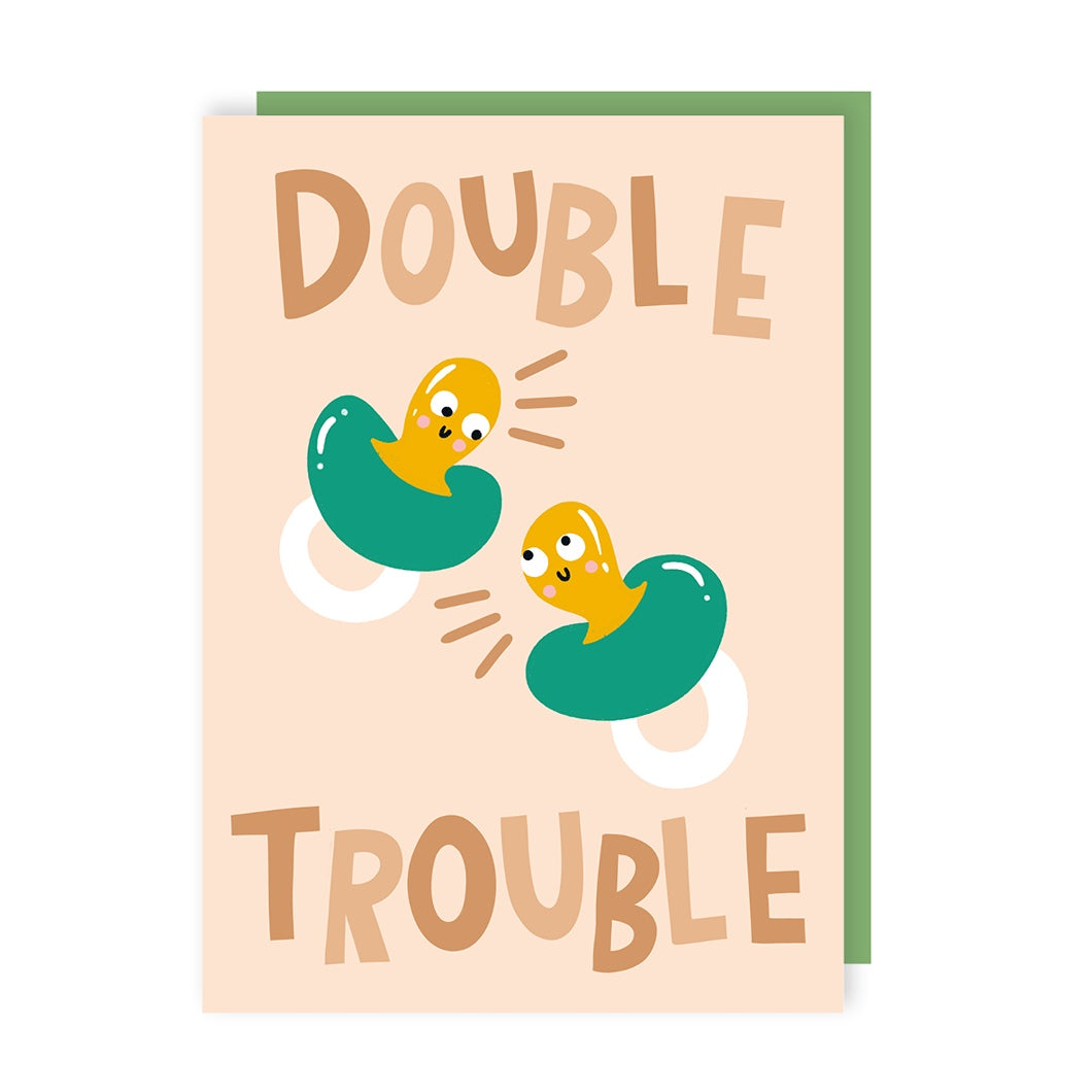 Double Trouble New Baby Card