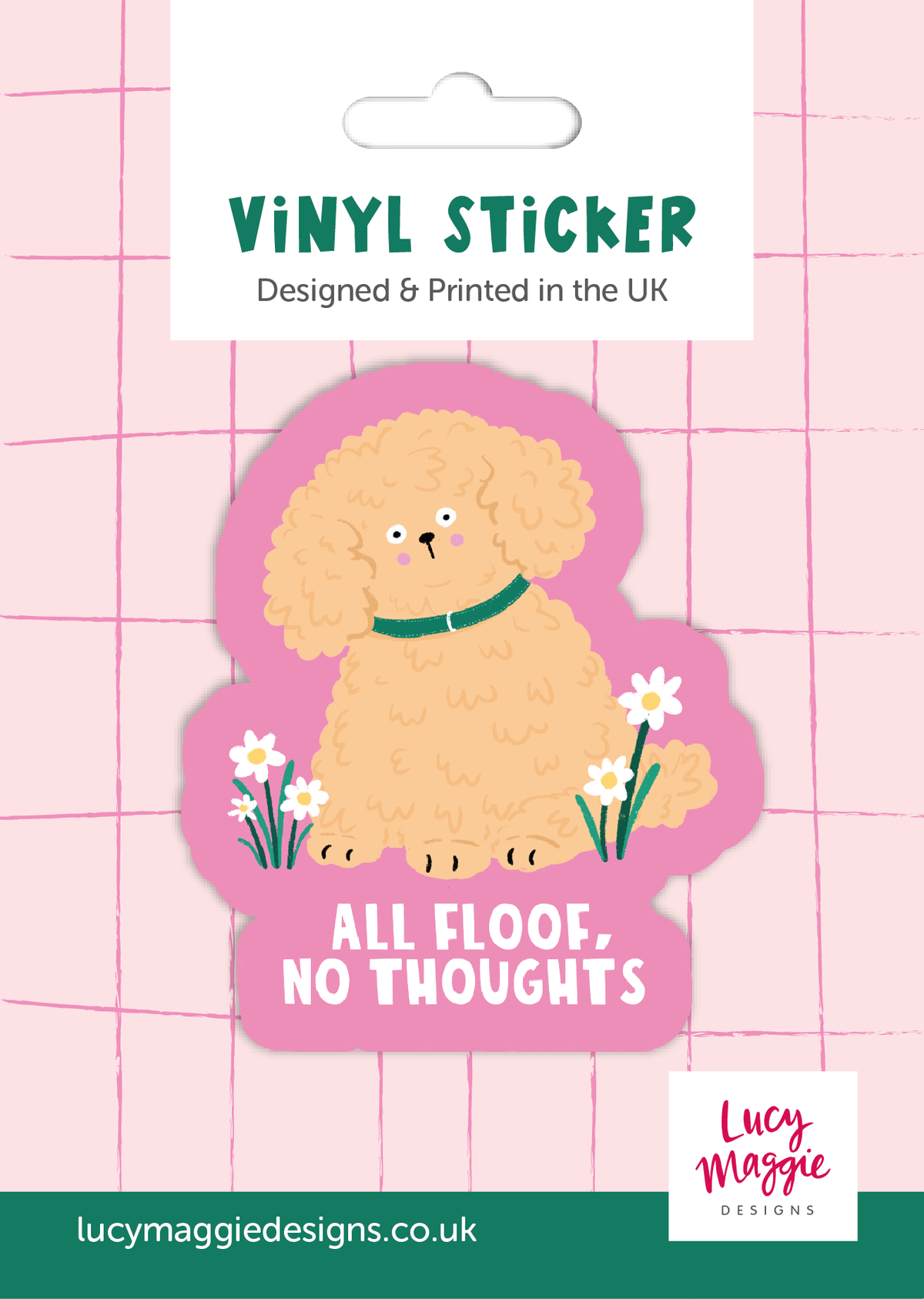 All Floof No Thoughts Vinyl Sticker