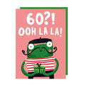 French Frog 60 Birthday Card