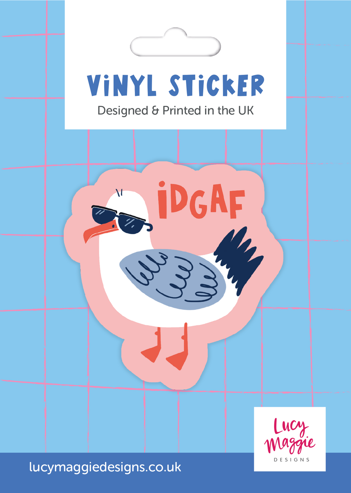 IDGAF Seagull Vinyl Sticker