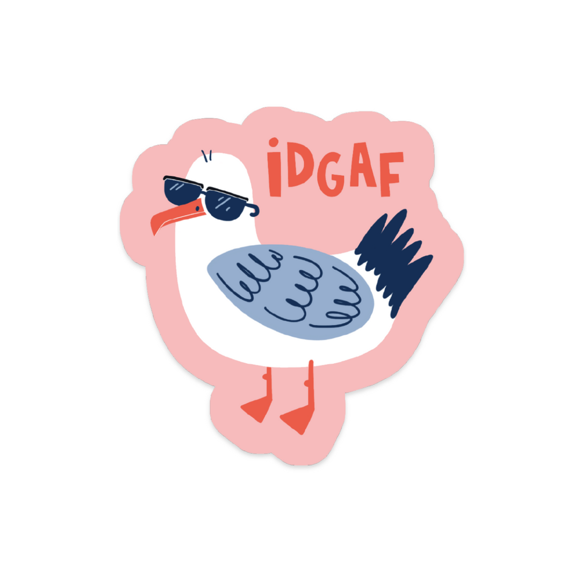 IDGAF Seagull Vinyl Sticker