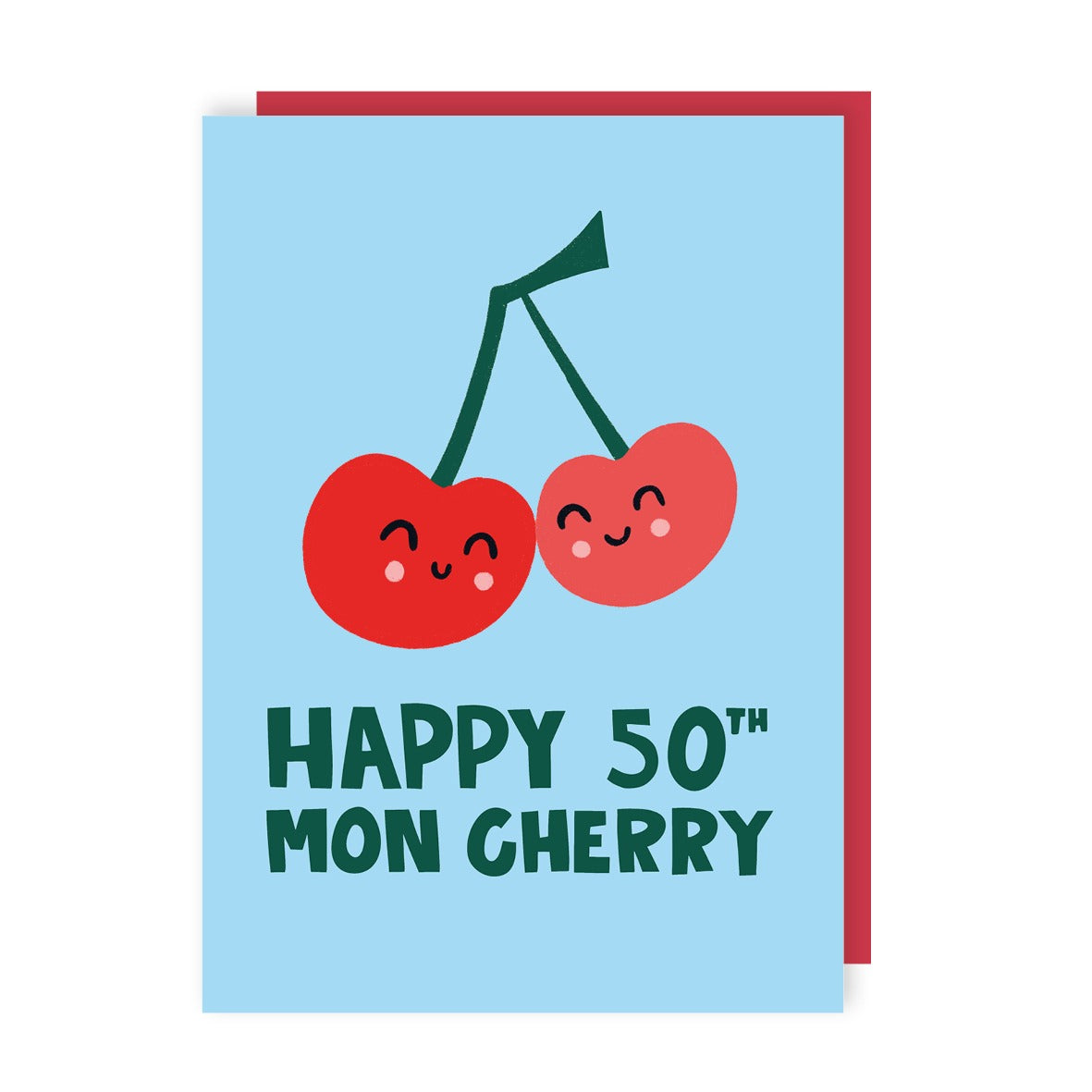 Mon Cherry 50th Birthday Card