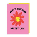 Pretty Lady Flower Birthday Card