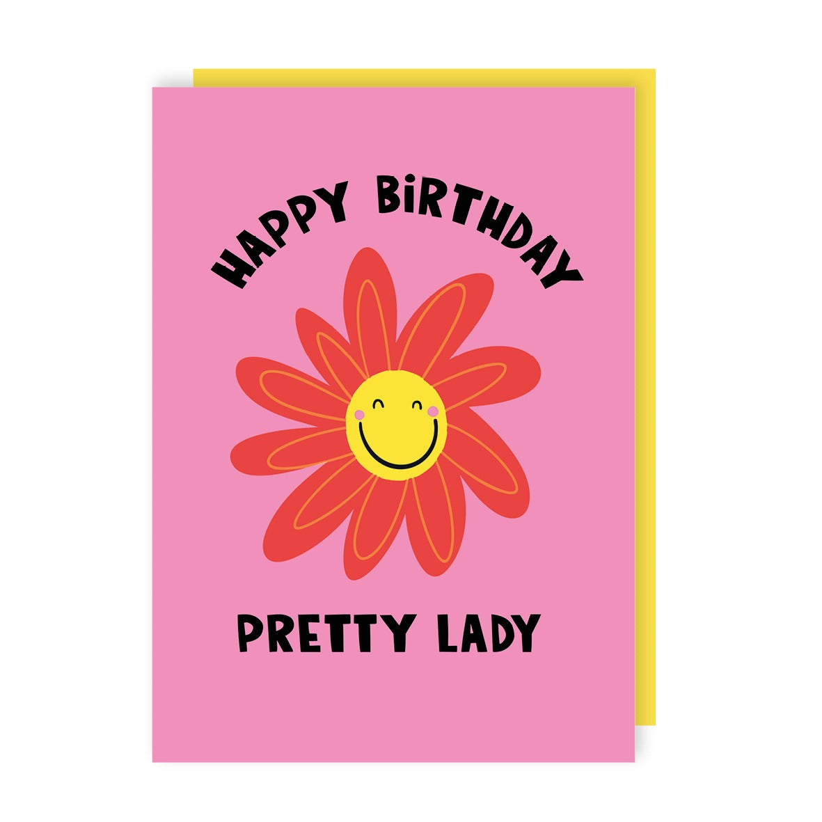 Pretty Lady Flower Birthday Card
