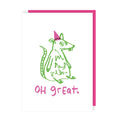 Rat Oh Great Birthday Card - Neon Ink