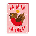 Fa la la Robin Christmas Card