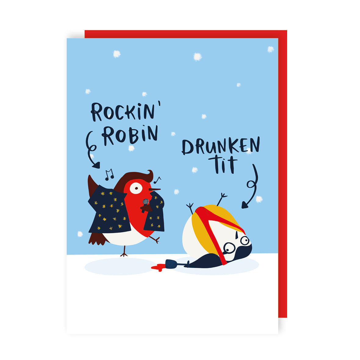 Rockin' Robin Christmas Card