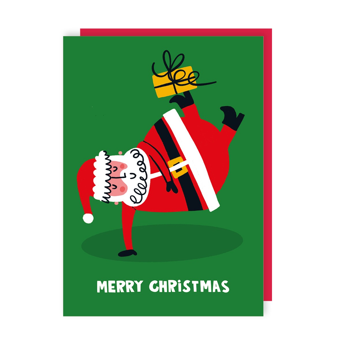 Santa Claus Present Christmas Card