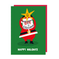 Santa Star Christmas Card