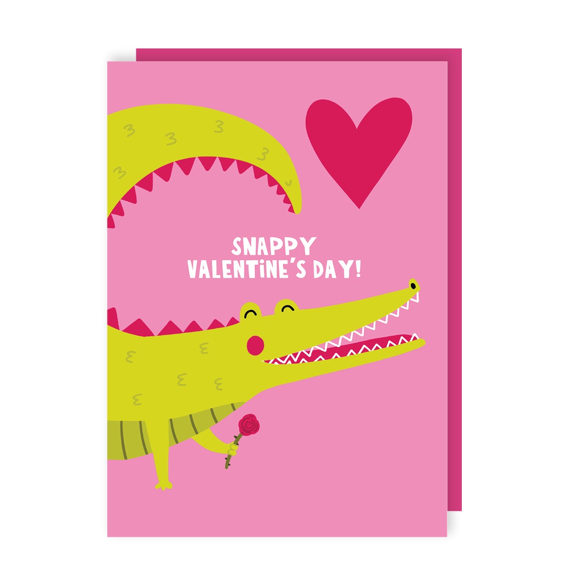 Snappy Valentine's Crocodile Love Card