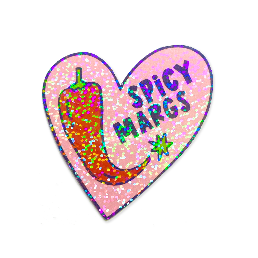 Spicy Margs Holographic Sparkle Vinyl Sticker