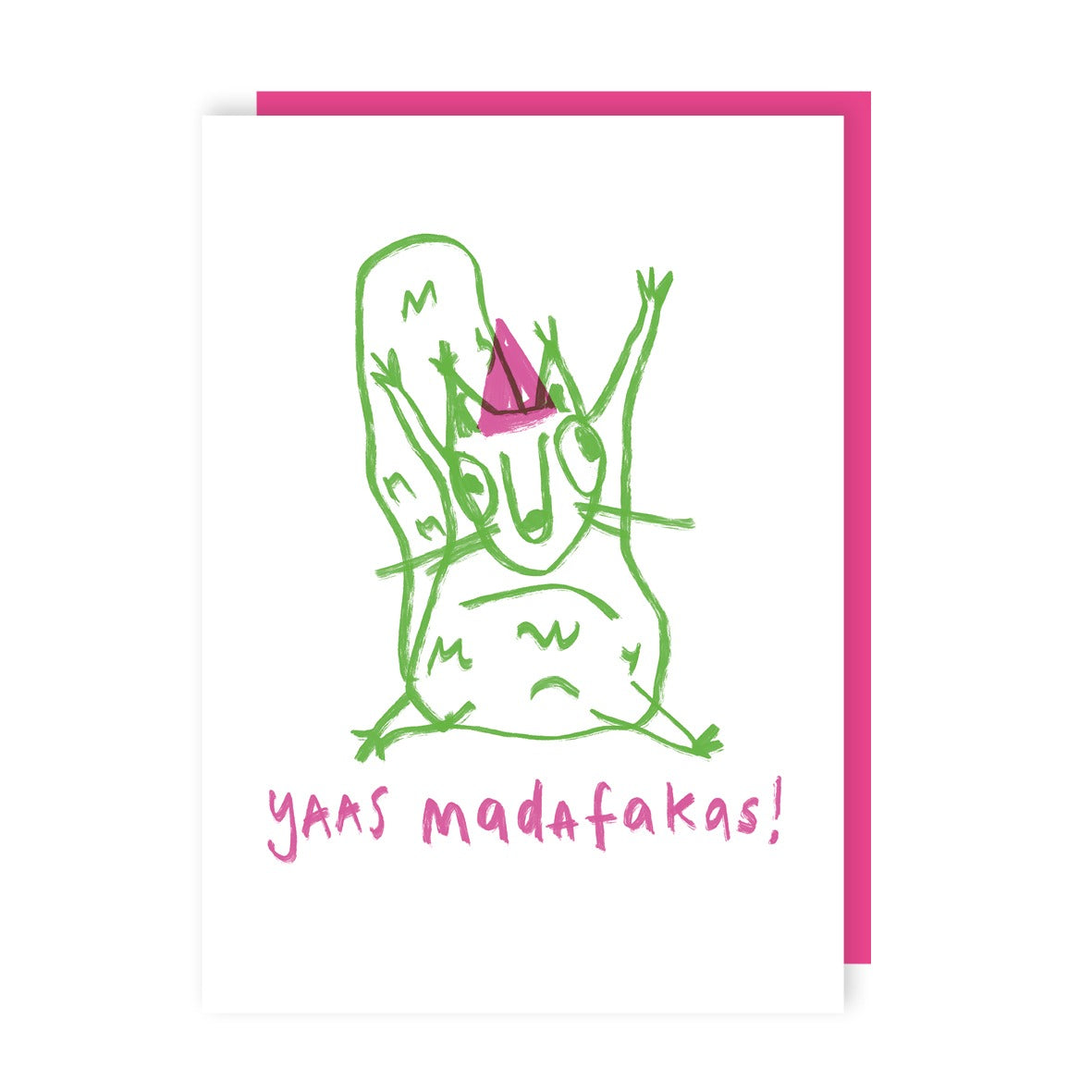 Squirrel Madafakas Birthday Card - Neon Ink
