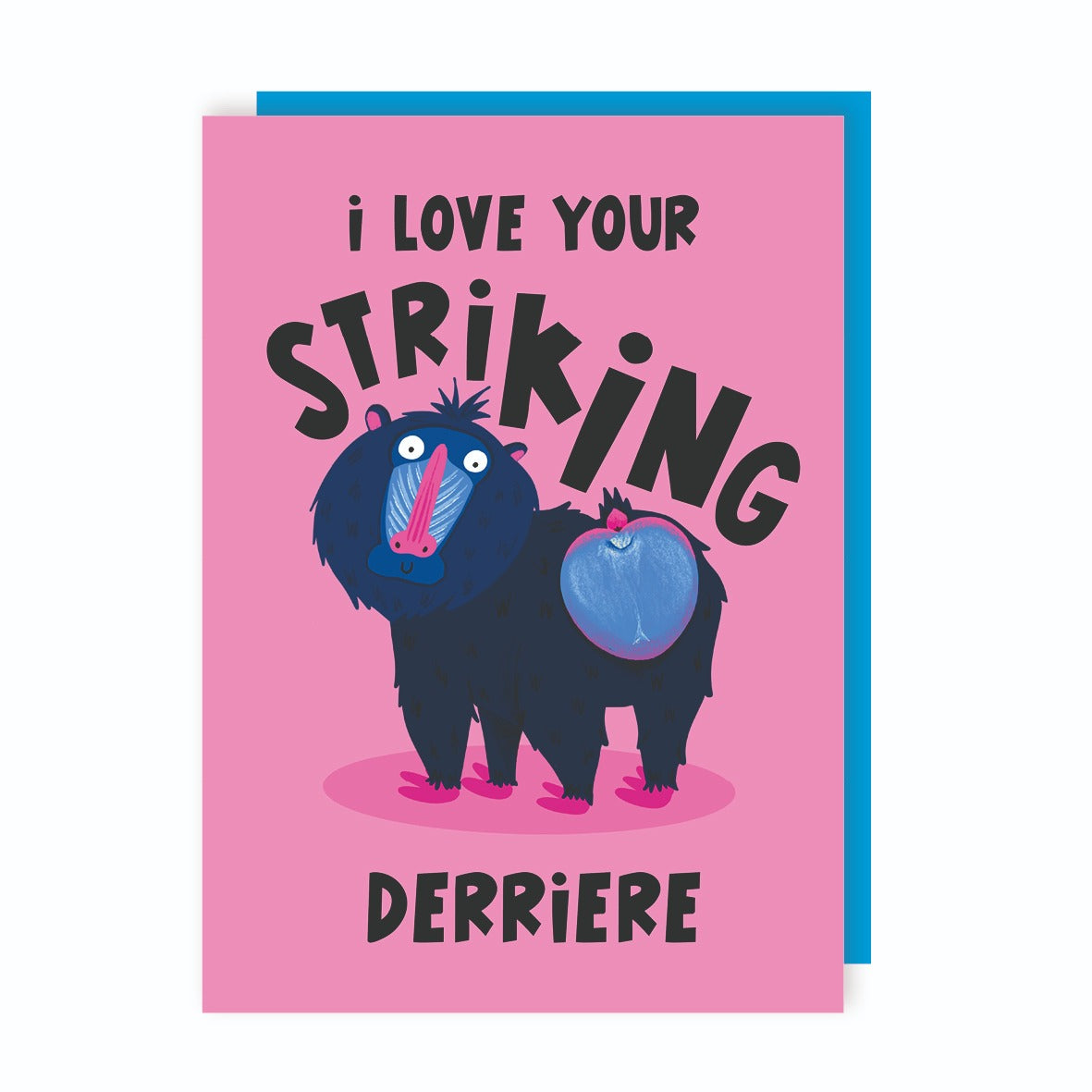 Striking Derriere Mandrill Monkey Love Card