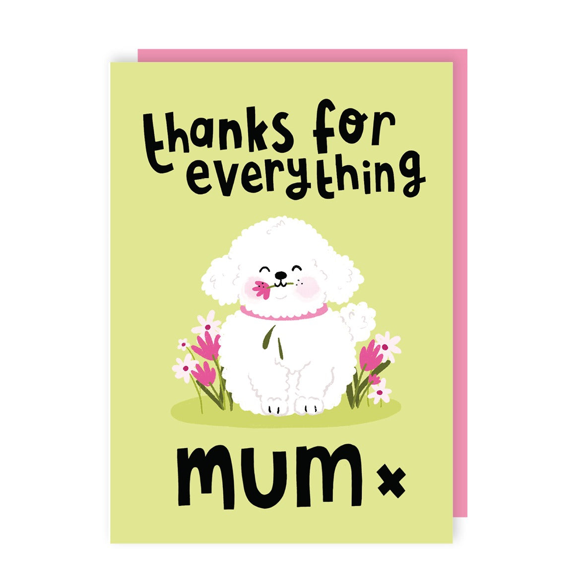 Thanks For Everything Mum Fluffy Dog Mother's Day Card
