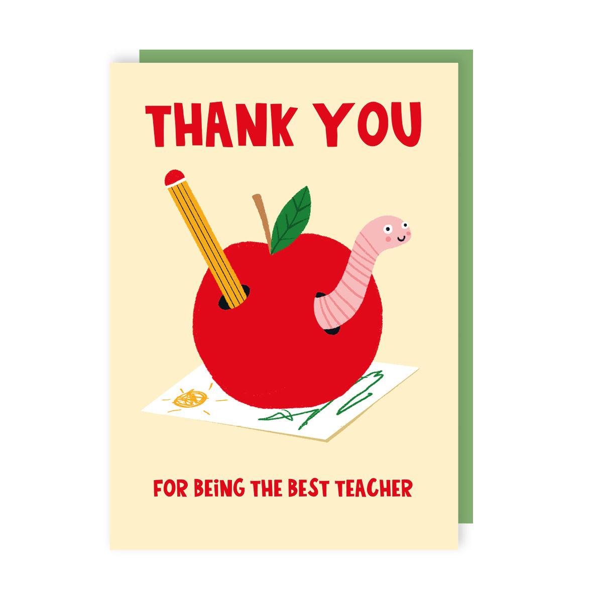 Apple Teacher Thank You Card