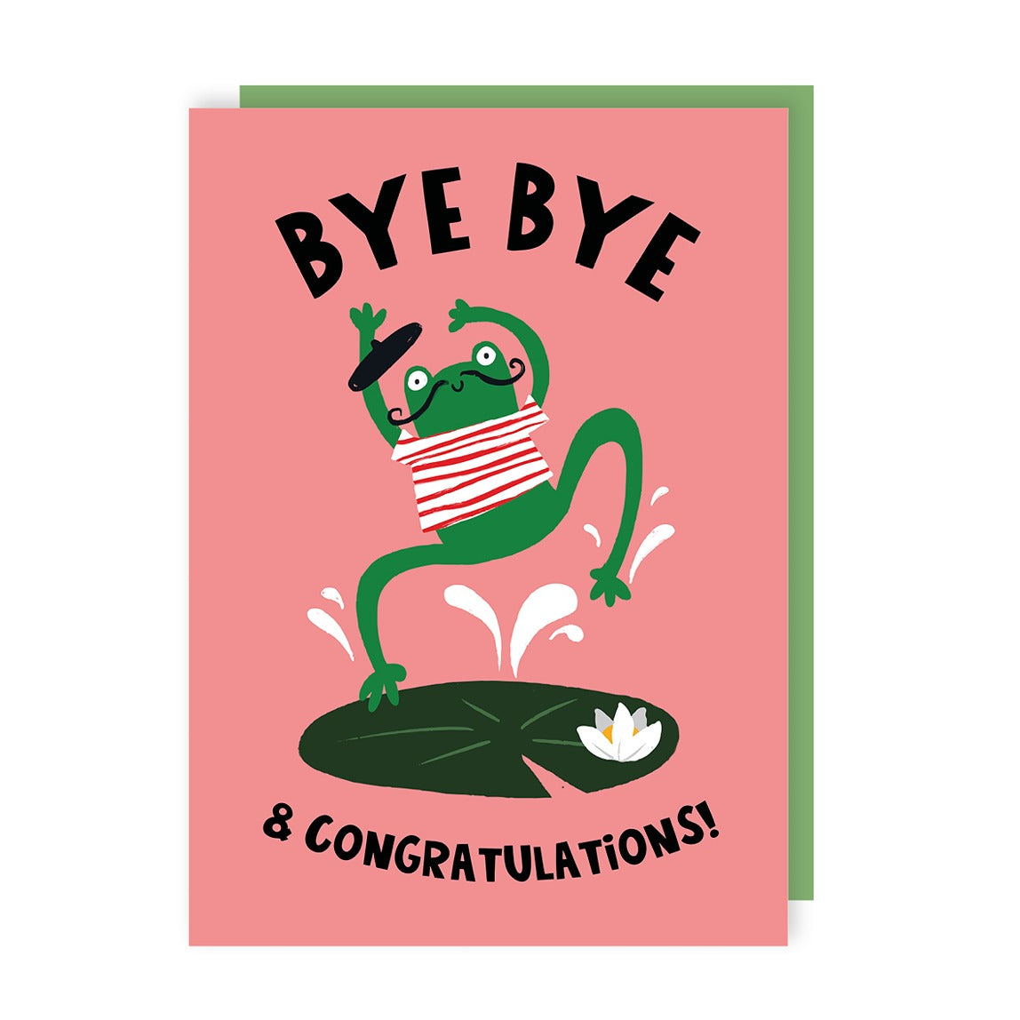 Bye Bye Frog Leaving Card