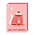 Cosy Christmas Cat Christmas Card