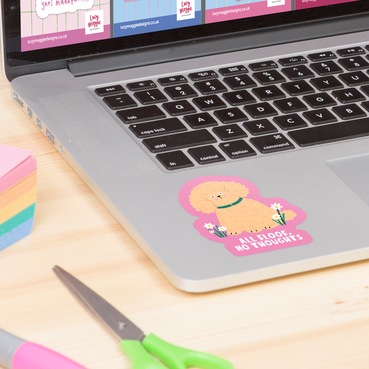 All Floof No Thoughts Vinyl Sticker
