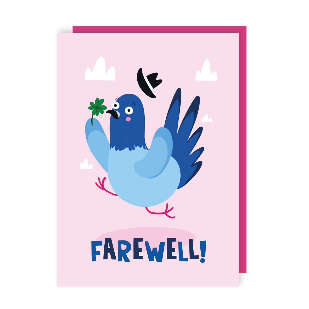 Farewell Pigeon Leaving Card