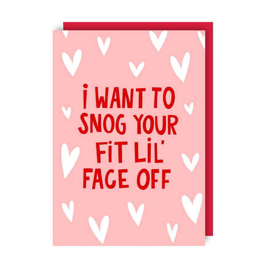 Snog Your Fit Face Off Love Card