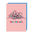 Fuck This Shit Festive Lights Christmas Card