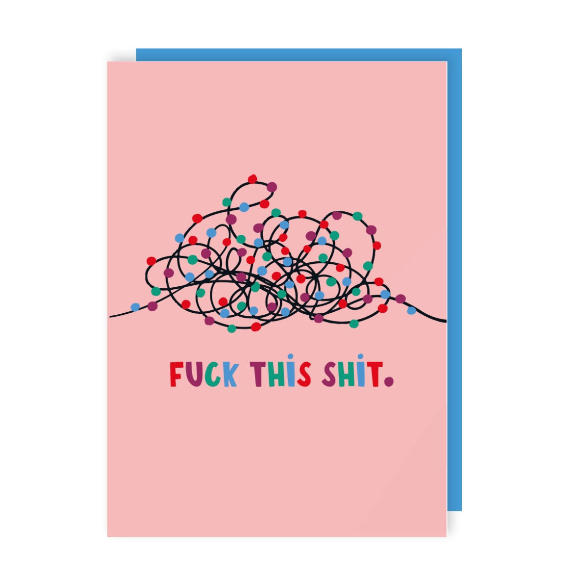 Fuck This Shit Festive Lights Christmas Card