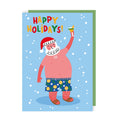 Happy Holidays Santa Claus Christmas Card