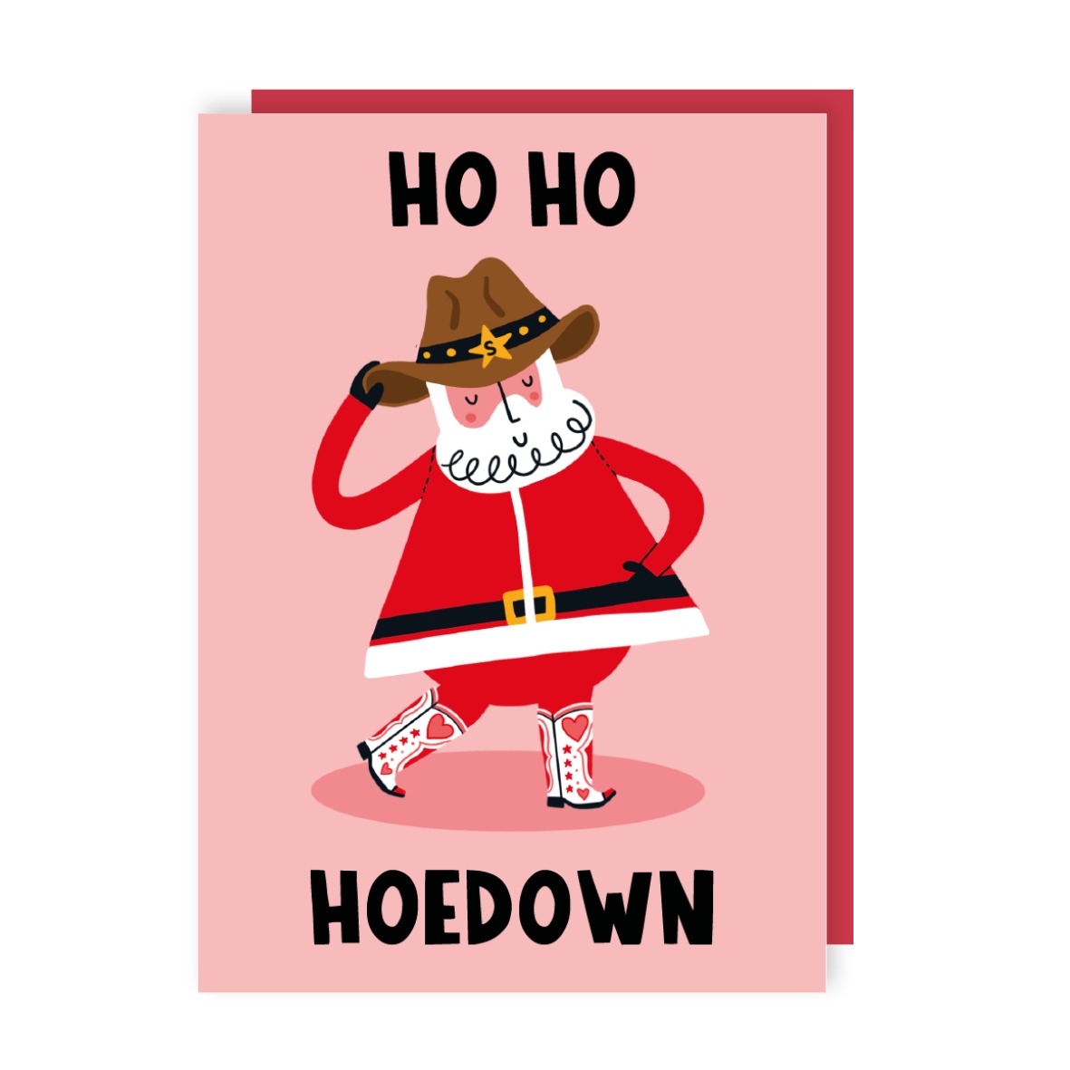 Ho Ho Hoedown Cowboy Christmas Card