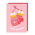 Kittens In Mittens Christmas Card