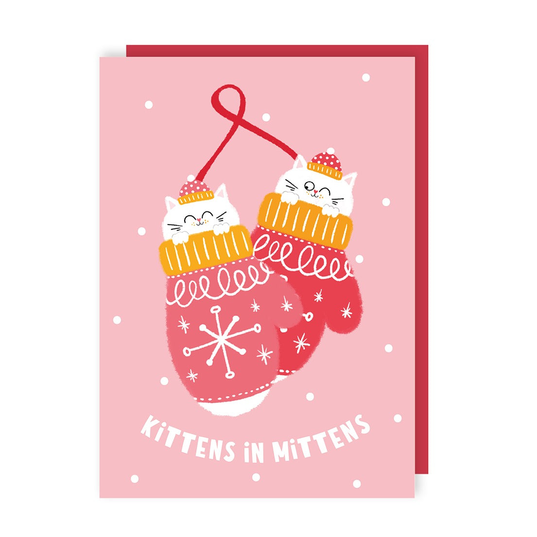 Kittens In Mittens Christmas Card