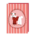 Poodle Christmas Card