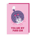 You're My Purr-son Cat Love Card