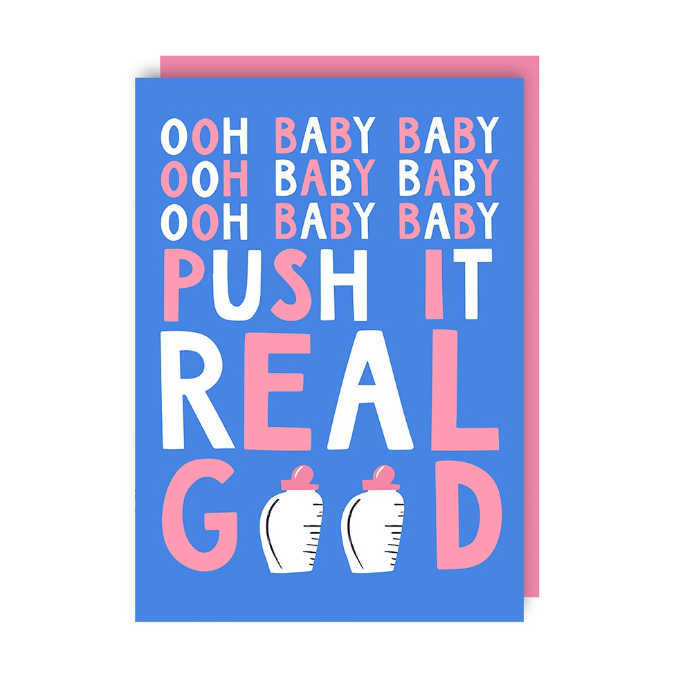 Push It New Baby Card