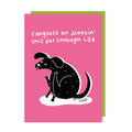 Scooting Through Life Dog Birthday Card - Neon Ink